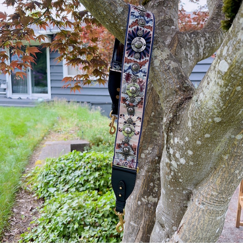 Authentic Christian Dior Bohemian Floral Shoulder Strap Embellished Canvas $1700 - Picture 5 of 5